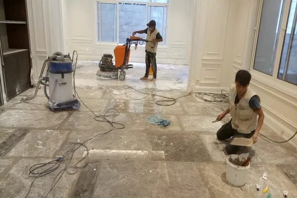 Phục hồi sàn đá Marble