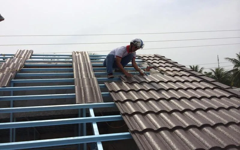 Cấu Tạo Mái Tôn Tiêu Chuẩn 16 Thi công mái tôn chống nóng tại Cần Thơ
